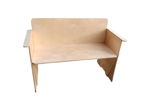 صندلی باغی 2 نفره ضد آب با چوب طبیعی توسکا کد MF1720-2