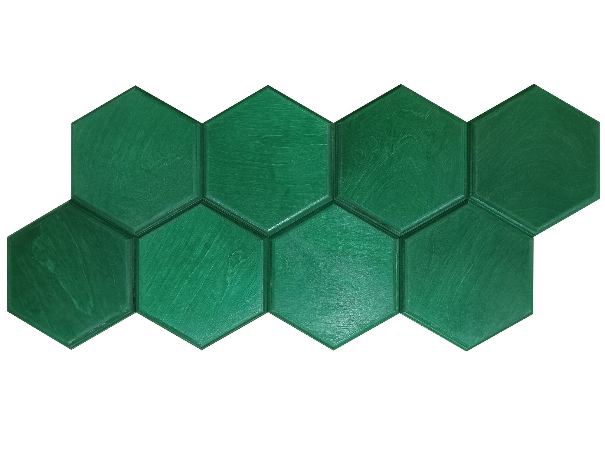 دیوارپوش چوبی پشت چسبدار طرح شش ضلعی با رنگ سبز زمردی - کد DP 1317 - گروه تولیدی خانه چوبی